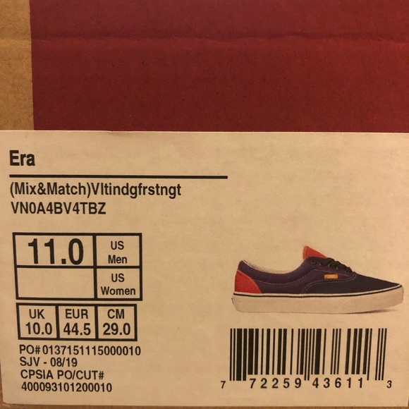 Men’s mix & match tie up Vans - Picture 8 of 8